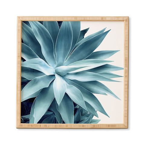 Gale Switzer Bursting into life teal Framed Wall Art