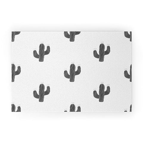 Gale Switzer Cactus Bloom bw Welcome Mat