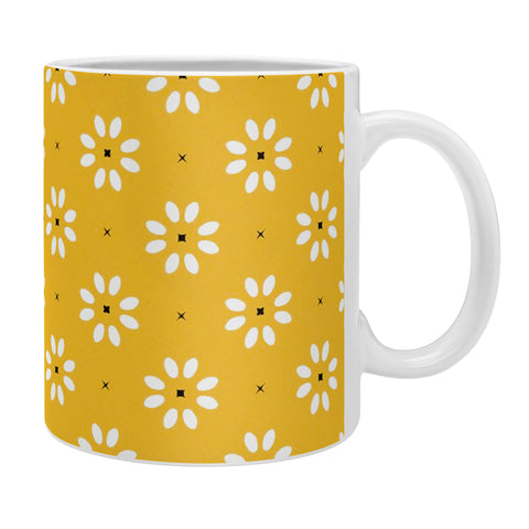 Gale Switzer Daisy stitch yellow Coffee Mug