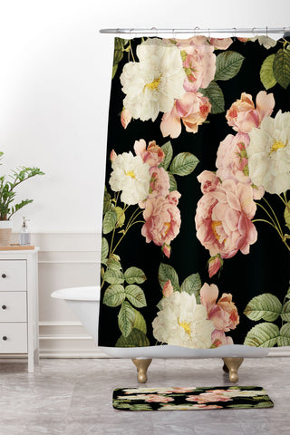Gale Switzer Flora Temptation night Shower Curtain And Mat