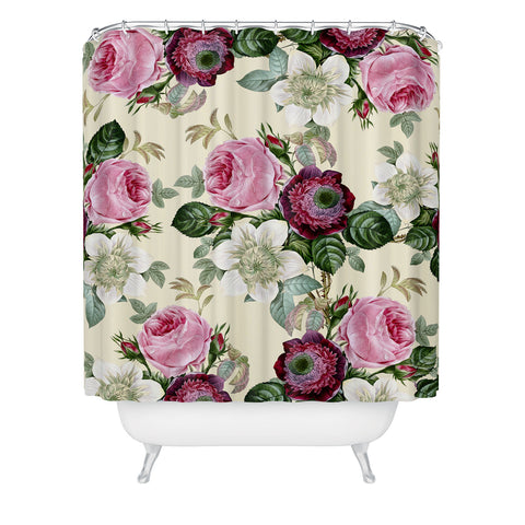 Gale Switzer Floral Enchant cream Shower Curtain