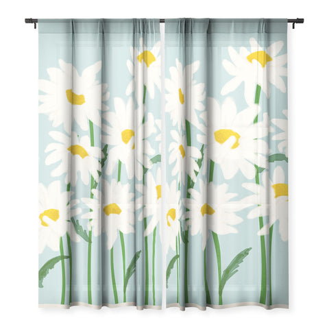 Gale Switzer Flower Market Oxeye daisies II Sheer Non Repeat