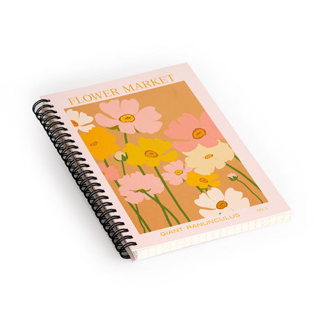 Gale Switzer Flower Market Ranunculus 1 Spiral Notebook