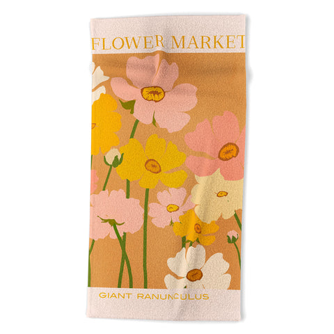 Gale Switzer Flower Market Ranunculus 1 Beach Towel