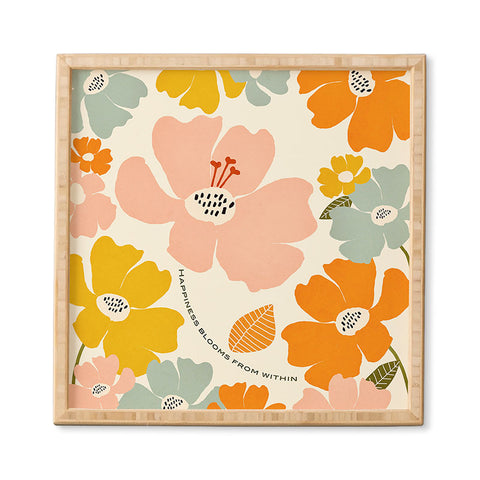 Gale Switzer Happiness blooms Framed Wall Art