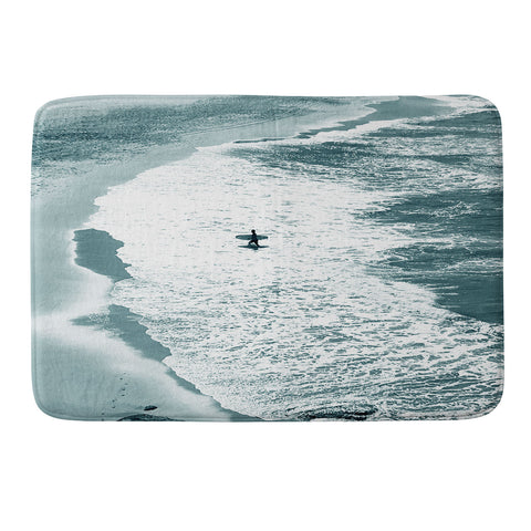 Gale Switzer Lone surfer slate Memory Foam Bath Mat