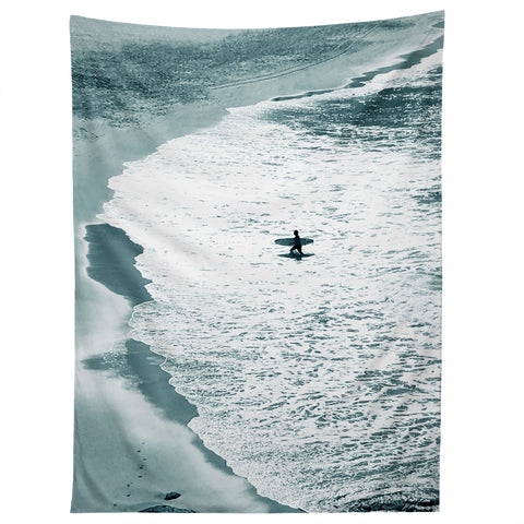 Gale Switzer Lone surfer slate Tapestry