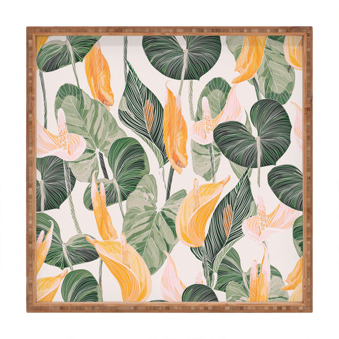 Gale Switzer Lush Lily Autumn Square Tray