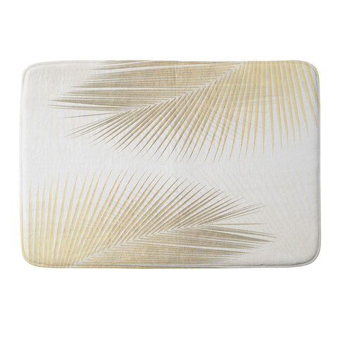 Gale Switzer Palm Leaf Synchronicity gold Memory Foam Bath Mat