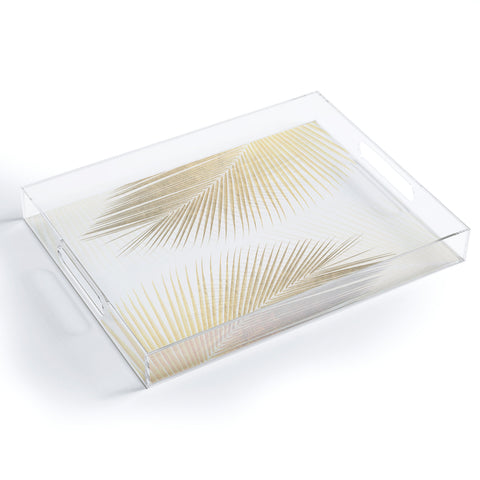 Gale Switzer Palm Leaf Synchronicity gold Acrylic Tray