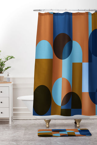 Gale Switzer Ping Pong Shower Curtain And Mat