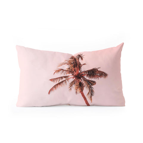 Gale Switzer Sunset Palm Trees Oblong Throw Pillow
