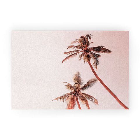 Gale Switzer Sunset Palm Trees Welcome Mat