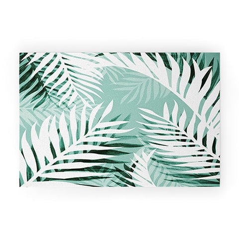 Gale Switzer Tropical Bliss jungle green Welcome Mat
