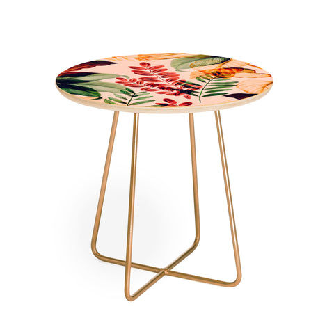 Gale Switzer Tropical Rainforests Round Side Table