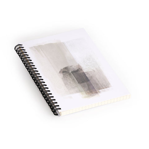 GalleryJ9 Beige and Brown Minimalist Abstract Painting Spiral Notebook