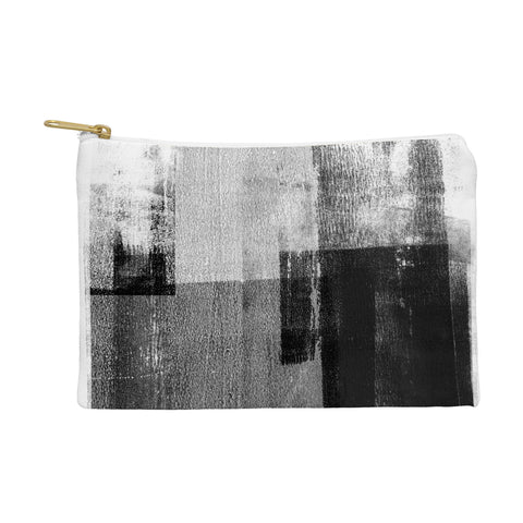 GalleryJ9 Black and White Minimalist Industrial Abstract Pouch