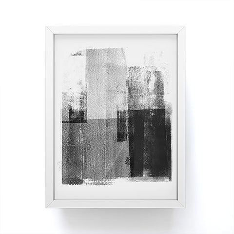 GalleryJ9 Black and White Minimalist Industrial Abstract Framed Mini Art Print