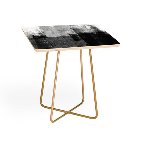 GalleryJ9 Black and White Minimalist Industrial Abstract Side Table