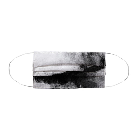GalleryJ9 Black and White Textured Abstract Painting Delve 2 Face Mask