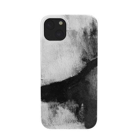 GalleryJ9 Black and White Textured Abstract Painting Delve 2 Phone Case