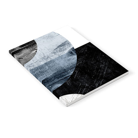 GalleryJ9 Circles Black and White Geometric Mid Century Modern Abstract Notebook