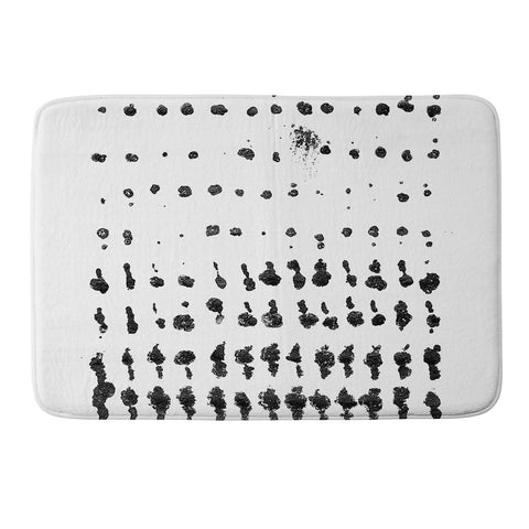 GalleryJ9 Medium Dots Pattern Black and White Distressed Texture Abstract Memory Foam Bath Mat