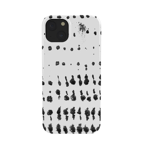 GalleryJ9 Medium Dots Pattern Black and White Distressed Texture Abstract Phone Case