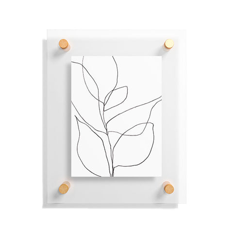 GalleryJ9 Minimalist Line Art Plant Drawing Floating Acrylic Print