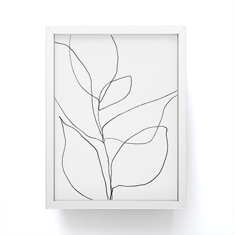 GalleryJ9 Minimalist Line Art Plant Drawing Framed Mini Art Print