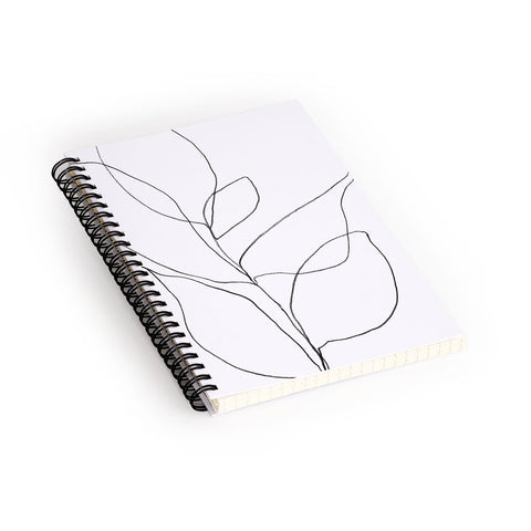 GalleryJ9 Minimalist Line Art Plant Drawing Spiral Notebook