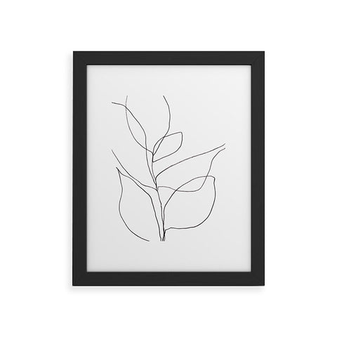 GalleryJ9 Minimalist Line Art Plant Drawing Framed Art Print