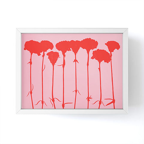 Garima Dhawan carnations 3 Framed Mini Art Print