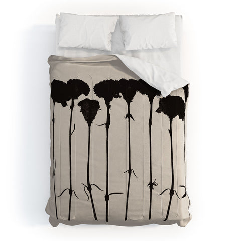 Garima Dhawan Carnations Black Comforter