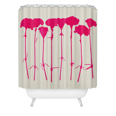 Garima Dhawan Carnations Pink Shower Curtain