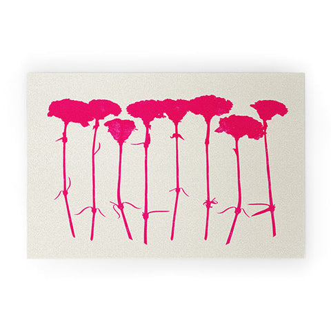 Garima Dhawan Carnations Pink Welcome Mat