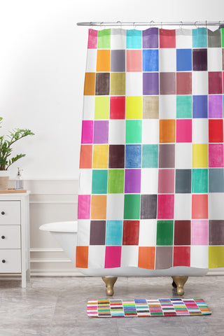 Garima Dhawan Colorquilt 1 Shower Curtain And Mat