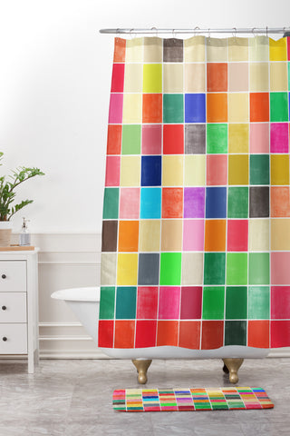 Garima Dhawan Colorquilt 2 Shower Curtain And Mat