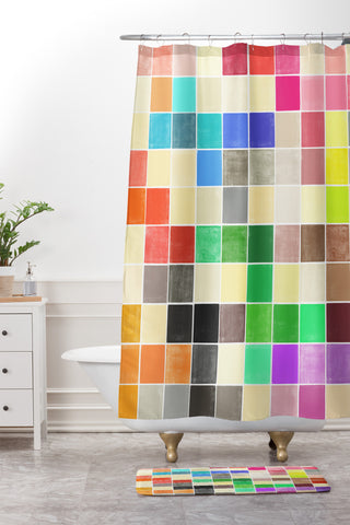 Garima Dhawan Colorquilt 3 Shower Curtain And Mat