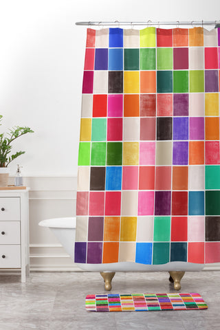 Garima Dhawan Colorquilt 4 Shower Curtain And Mat