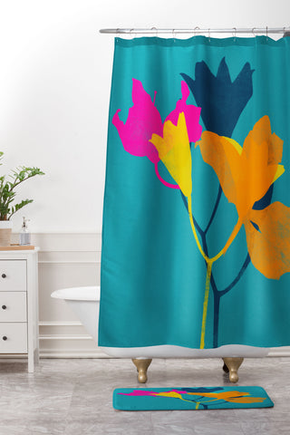 Garima Dhawan lily 24 Shower Curtain And Mat
