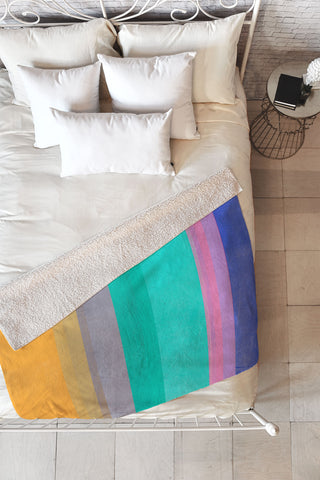 Garima Dhawan stripe study 5 Fleece Throw Blanket