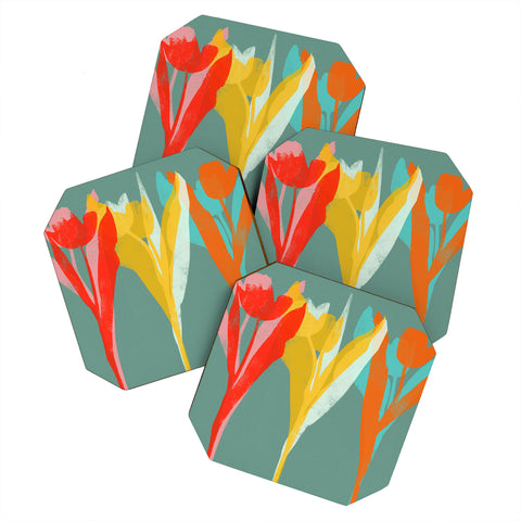 Garima Dhawan tulips 10 Coaster Set
