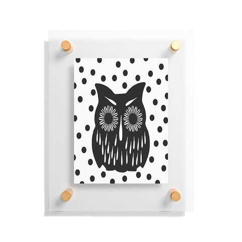 Garima Dhawan Vintage Black Owl Floating Acrylic Print