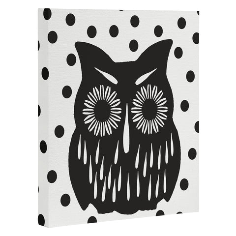 Garima Dhawan Vintage Black Owl Art Canvas