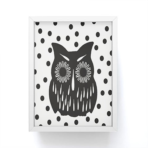 Garima Dhawan Vintage Black Owl Framed Mini Art Print