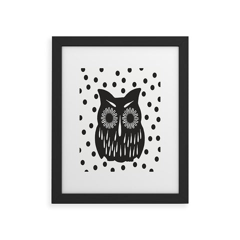 Garima Dhawan Vintage Black Owl Framed Art Print