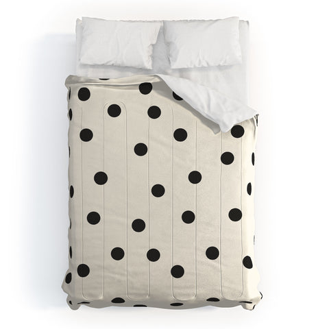 Garima Dhawan Vintage Dots Black Comforter