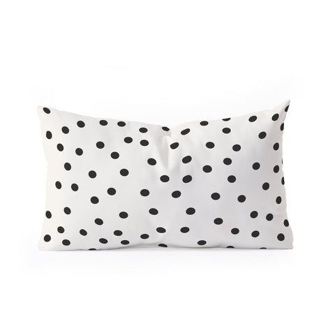 Garima Dhawan Vintage Dots Black Oblong Throw Pillow