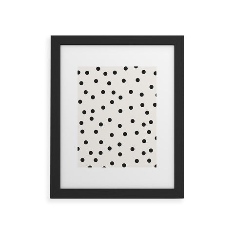 Garima Dhawan Vintage Dots Black Framed Art Print